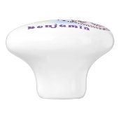 愛らしいピンクの軸足漫画 セラミックノブ (側面)