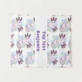 愛らしいピンクの軸足漫画 タペストリー (正面(横))