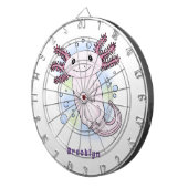 愛らしいピンクの軸足漫画 ダーツボード (正面右)