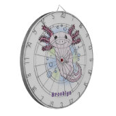 愛らしいピンクの軸足漫画 ダーツボード (正面左)