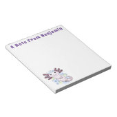 愛らしいピンクの軸足漫画 ノートパッド (アングル)