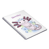 愛らしいピンクの軸足漫画 ノートブック (右側)