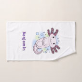 愛らしいピンクの軸足漫画 バスタオルセット (ハンドタオル)