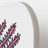 愛らしいピンクの軸足漫画 ピックルボールラケット (左詳細)