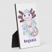 愛らしいピンクの軸足漫画 フォトプラーク (側面)