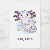 愛らしいピンクの軸足漫画 フードラベル (シングルラベル)