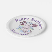 愛らしいピンクの軸足漫画 ペーパープレート (アングル)