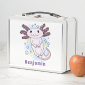 愛らしいピンクの軸足漫画 メタルランチボックス (インサイチュ)