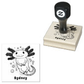 愛らしいピンクの軸足漫画 ラバースタンプ (押印)