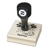 愛らしいピンクの軸足漫画 ラバースタンプ (スタンプ)