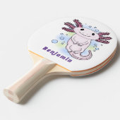 愛らしいピンクの軸足漫画 卓球ラケット (正面アングル)