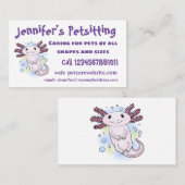 愛らしいピンクの軸足漫画 名刺 (正面/裏面)