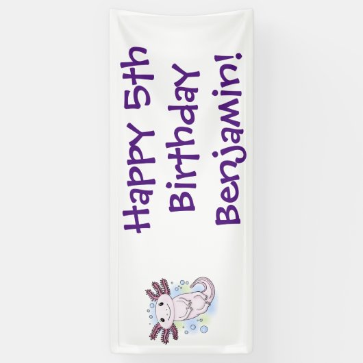 愛らしいピンクの軸足漫画 横断幕 (縦)