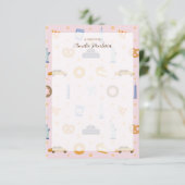 愛らしいピンクのNYCをテーマにした名パーソナライズされた前 サンキューカード (スタンド正面)