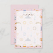 愛らしいピンクのNYCをテーマにした名パーソナライズされた前 ノートカード (正面/裏面)