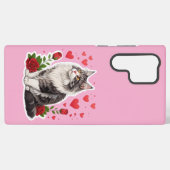 愛らしいピンクキットンサムスンギャラクシーS22ウルトラフォン SAMSUNG GALAXYケース (裏面横)