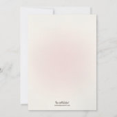 愛らしいピンクタンデム自転車 招待状 (裏面)