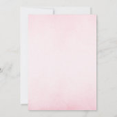 愛らしいピンクバルーンテディガールベビーシャワー 招待状 (裏面)