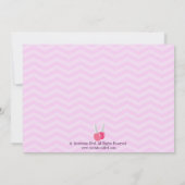 愛らしいピンクパープルスパの誕生日パーティー 招待状 (裏面)