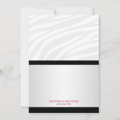 愛らしいピンクペンギンベビーシャワー招待状 招待状 (裏面)