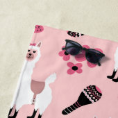 愛らしいピンクホワイトラママラカサボスフローラ ビーチタオル (インサイチュ)