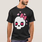 愛らしいピンクボウスカル Tシャツ (正面)