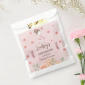 愛らしいピンクリトルバレリナツチュティガールベビーショー フェイバーバッグ (封をした状態)