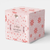 愛らしいピンクリトルバレリナツチュティガールベビーショー フェイバーボックス (裏面サイド)