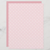 愛らしいピンク水玉模様スクラップブック紙 (正面/裏面)