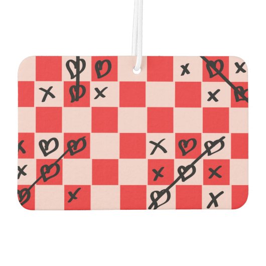 愛らしいピンク私はあなたを愛するキツネ カーエアーフレッシュナー (裏面)