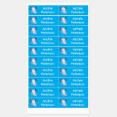 愛らしいピンク色の軸索の漫画パーソナライズされた ラベル (シート)