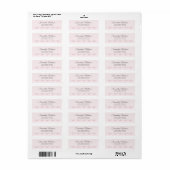 愛らしいピンク&グレーのベビーガールシャワーコーディネート ラベル (フルシート)