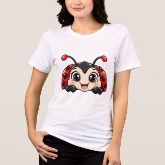 愛らしいピークアブーてんとう虫 トライブレンドTシャツ