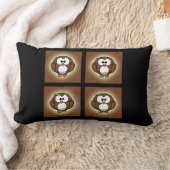 愛らしいファットブラウンフクロウ装飾用クッション ランバークッション (ブランケット)