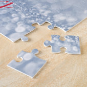 愛らしいファミリーフラミンゴスサンタハット ジグソーパズル (側面)