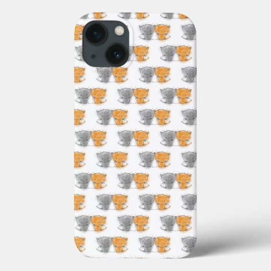愛らしいファンタジーなオレンジとグレーの子猫たち Case-Mate iPhoneケース (裏面)