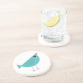 愛らしいファンタジーな鳥の自然アート コースター (側面)