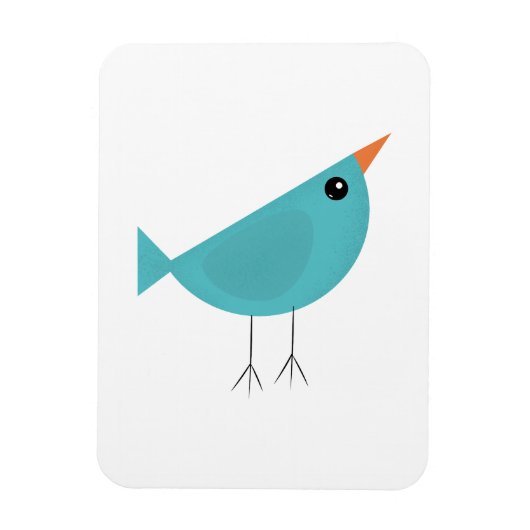 愛らしいファンタジーな鳥の自然アート マグネット (縦)
