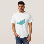 愛らしいファンタジーな鳥の自然アート Tシャツ (正面フル)
