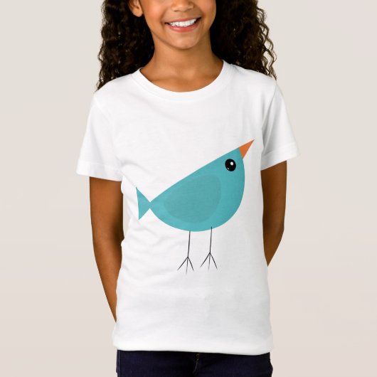 愛らしいファンタジーな鳥の自然アート Tシャツ (正面)