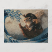 愛らしいファンタジー海賊リス ポストカード (正面)