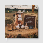 愛らしいファームをテーマにしたベビーフォトブック記念アイテム ゲストブック (正面)