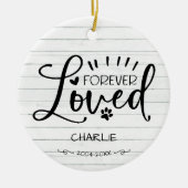 愛らしいファームハウス猫または犬のペット追悼記念品 セラミックオーナメント (正面)