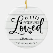 愛らしいファームハウス猫または犬のペット追悼記念品 セラミックオーナメント (裏面)