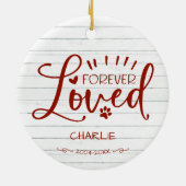 愛らしいファームハウス猫または犬のペット追悼記念品 セラミックオーナメント (裏面)