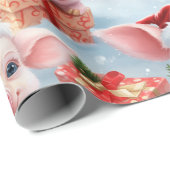 愛らしいファームピギークリスマス ラッピングペーパー (ロールコーナー)