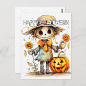 愛らしいフェスティバルリトルかかし ポストカード (正面/裏面)