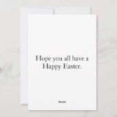 愛らしいフェスティバルリトルイースターバニー シーズンカード (裏面)