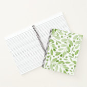 愛らしいフェミニン水彩模様の緑 ノートブック (内部)