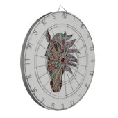 愛らしいフェルゲコッフの金属化馬頭 ダーツボード (正面左)